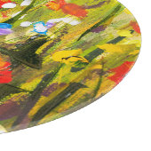 Abstrakte Malerei mit roten Papieren Schneidebrett (Ecke)