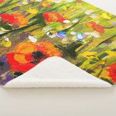 Abstrakte Malerei mit roten Papieren Sherpadecke (3/4)