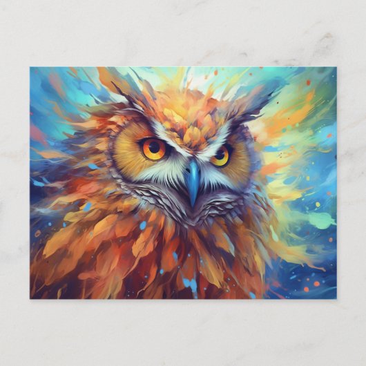 Abstrakte Malerei mit Schüssel Wasserfarbe Postkarte (Vorderseite)