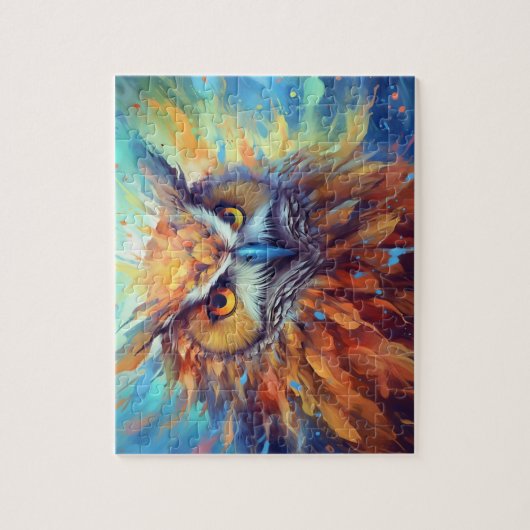 Abstrakte Malerei mit Schüssel Wasserfarbe Puzzle (Vertikal)