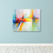 Abstrakte Malerei Moderne Kunst Leinwanddruck (Insitu (Holzboden))