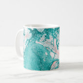 Abstrakte Malerei. Moderne Kunstwerke. Marmoreffek Kaffeetasse (Vorderseite Links)