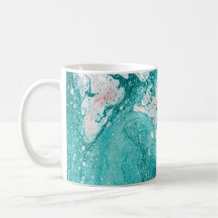 Abstrakte Malerei. Moderne Kunstwerke. Marmoreffek Kaffeetasse