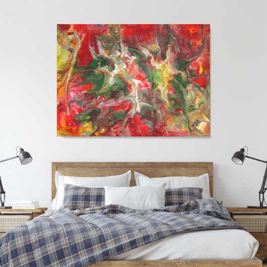 Abstrakte Malerei Moderne zeitgenössische Kunst Leinwanddruck (Insitu (Schlafzimmer))