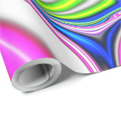 Abstrakte Malerei moderner Art 3D-Effekt in Neonco Geschenkpapier (Rolleneckpunkt)