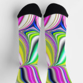 Abstrakte Malerei moderner Art 3D-Effekt in Neonco Socken (Oben)