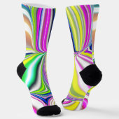 Abstrakte Malerei moderner Art 3D-Effekt in Neonco Socken (Gewinkelt)
