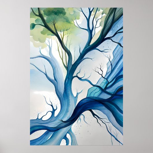 abstrakte Malerei Mutterbaum des Lebens gerettet E Poster (Vorne)
