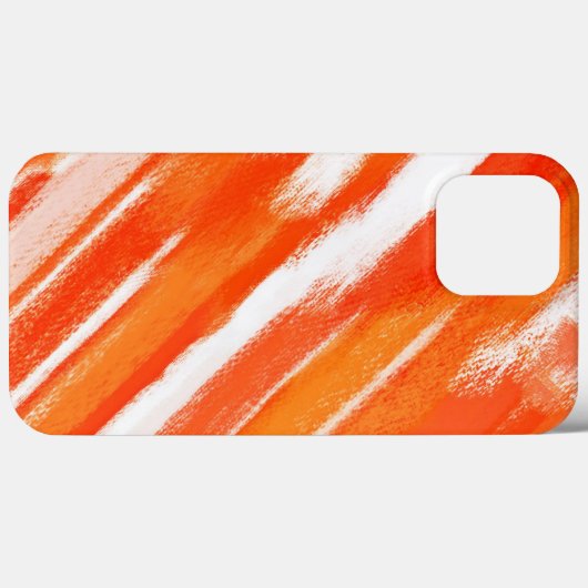 Abstrakte Malerei | Orange White Abstrakt Art Case-Mate iPhone Hülle (Rückseite (Horizontal))