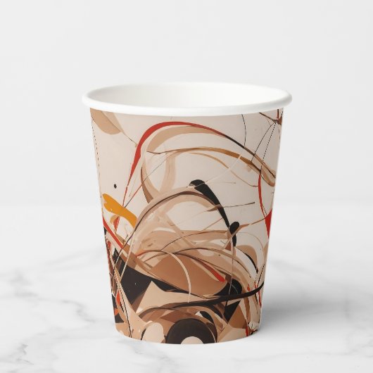 Abstrakte Malerei Pappbecher (Rückseite)