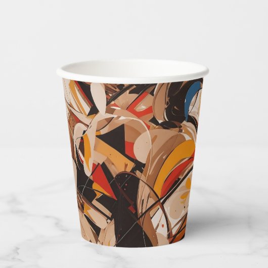 Abstrakte Malerei Pappbecher (Vorderseite)