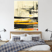 Abstrakte Malerei "Philosophie und Abstraktion". Leinwanddruck (Insitu (Schlafzimmer))