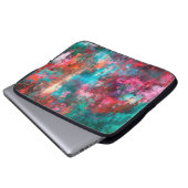 Abstrakte Malerei. Pinselstriche, Farbflecken. M Laptopschutzhülle (Vorne Knopf)