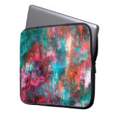 Abstrakte Malerei. Pinselstriche, Farbflecken. M Laptopschutzhülle (Vorderseite Links)