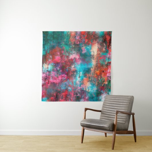 Abstrakte Malerei. Pinselstriche, Farbflecken. M Wandteppich (Beispiel)