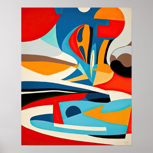 Abstrakte Malerei Poster (Vorne)