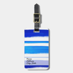 Abstrakte Malerei Retro Blue 4 Gepäckanhänger