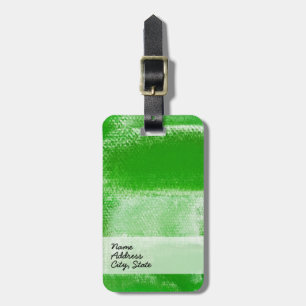 Abstrakte Malerei Retro Green 12 Gepäckanhänger