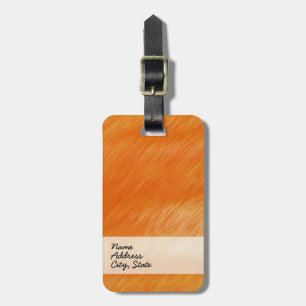 Abstrakte Malerei Retro Orange 6 Gepäckanhänger