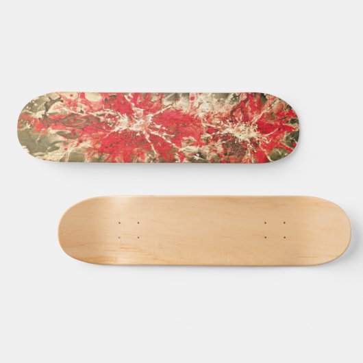 Abstrakte Malerei | Roter Bahnsteig Skateboard (Horizontal)