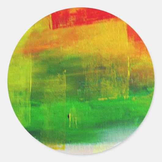 Abstrakte Malerei Runder Aufkleber (Vorderseite)