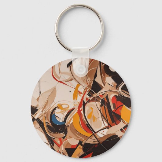 Abstrakte Malerei Schlüsselanhänger (Vorderseite)
