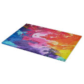 Abstrakte Malerei Schneidebrett (Ecke)