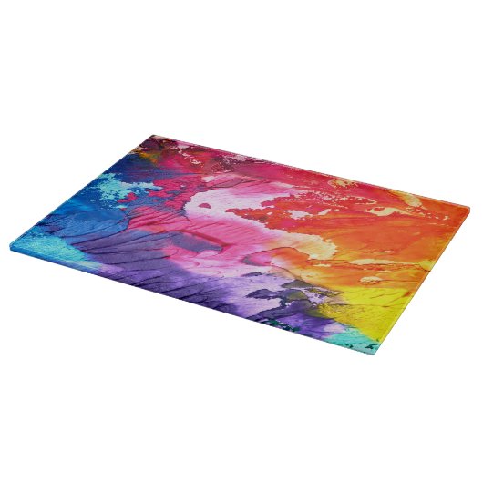 Abstrakte Malerei Schneidebrett (Ecke)