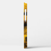 Abstrakte Malerei | Schwarz und Gelb Case-Mate iPhone Hülle (Rückseite / Links)