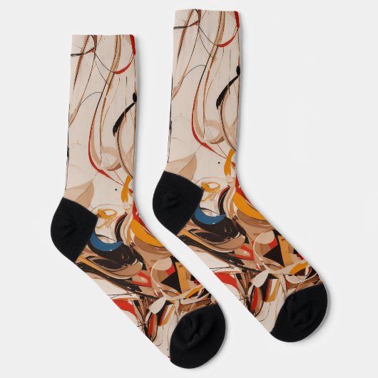 Abstrakte Malerei Socken (Rechts)