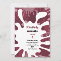 Abstrakte Malerei Spritzer Rote Kunst Geburtstagsp