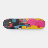 Abstrakte Malerei-Spritzer und Farbblock-Straßenku Skateboard (Horizontal)