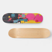Abstrakte Malerei-Spritzer und Farbblock-Straßenku Skateboard (Horizontal)