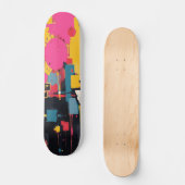 Abstrakte Malerei-Spritzer und Farbblock-Straßenku Skateboard (Vorderseite)