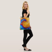 Abstrakte Malerei Tasche (Am Model)