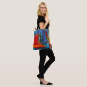 Abstrakte Malerei Tasche (Am Model)