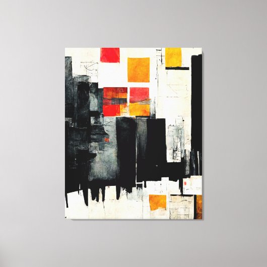 Abstrakte Malerei "The Battle Harbor". Leinwand Pr (Vorderseite)