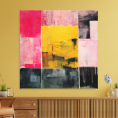 Abstrakte Malerei "The Fire Meer". Canvas Print Leinwanddruck (Insitu (Wohnzimmer))