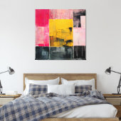 Abstrakte Malerei "The Fire Meer". Canvas Print Leinwanddruck (Insitu (Schlafzimmer))