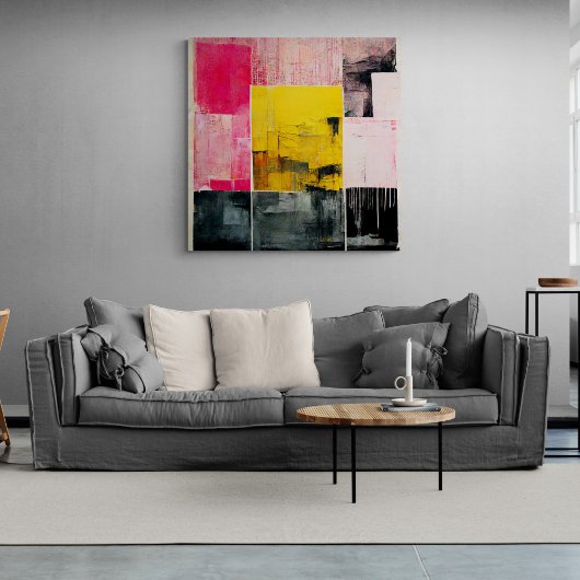 Abstrakte Malerei "The Fire Meer". Canvas Print Leinwanddruck