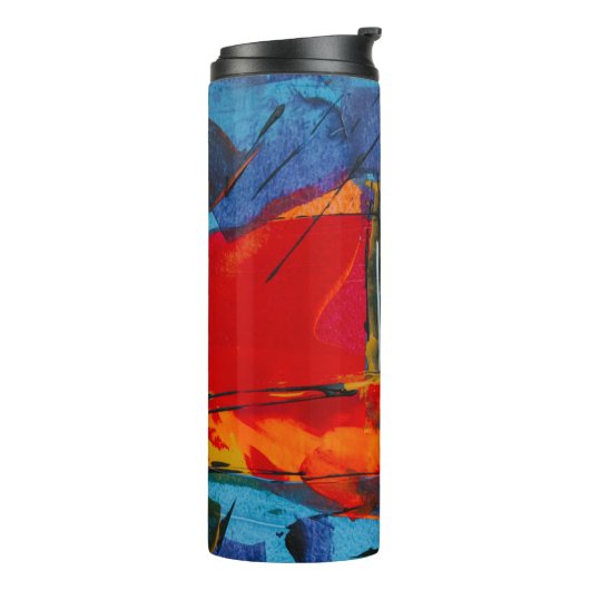 Abstrakte Malerei Thermosbecher (Nach links gedreht)