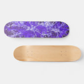 Abstrakte Malerei | violettes Plattergrunge Skateboard (Horizontal)