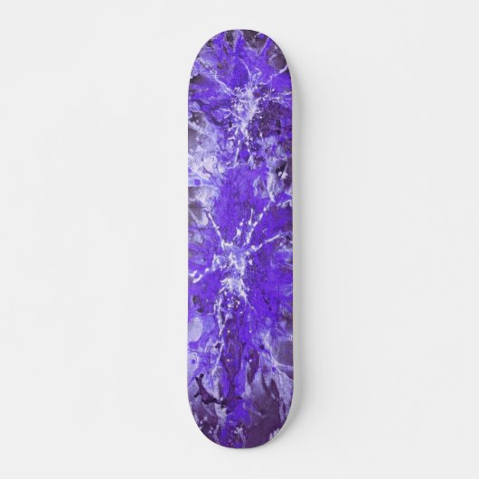 Abstrakte Malerei | violettes Plattergrunge Skateboard (Vorne)