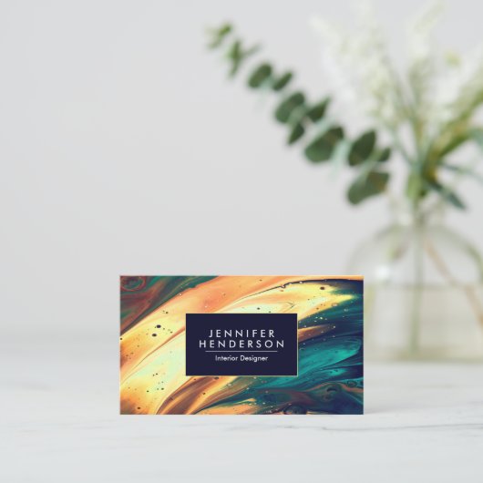 Abstrakte Malerei Visitenkarte (Stehend Vorderseite)
