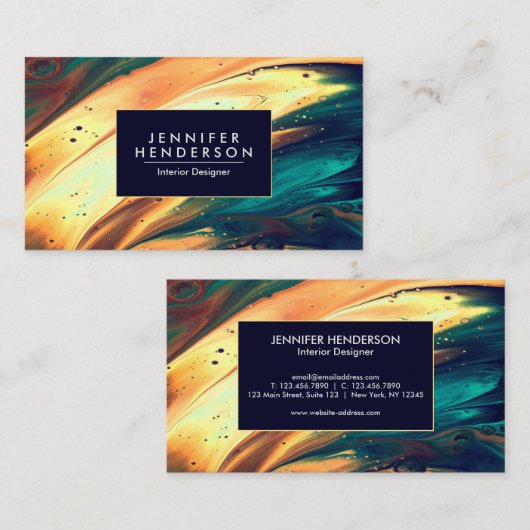 Abstrakte Malerei Visitenkarte (Vorne/Hinten)