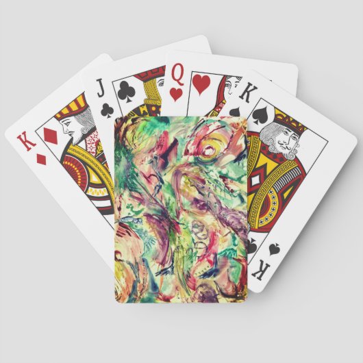 Abstrakte Malerei von C Mehrl Bennett für Kartende Spielkarten (Rückseite)