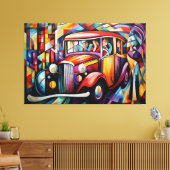 Abstrakte Malerei von Fahrgastbeleuchtung aus Taxi Leinwanddruck (Insitu (Wohnzimmer))