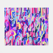 Abstrakte Malerei von Formen und Farben Fleecedecke (Vorderseite (Horizontal))