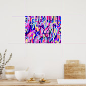Abstrakte Malerei von Formen und Farben Poster (Küche)