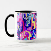 Abstrakte Malerei von Formen und Farben Tasse (Links)